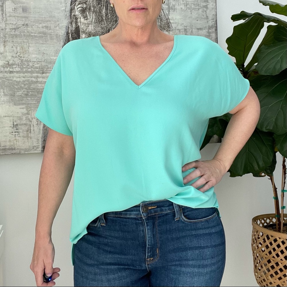 Drew blouse with V at front and back